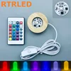 6cm-IR Remote Control RGB-Natural Wood Color