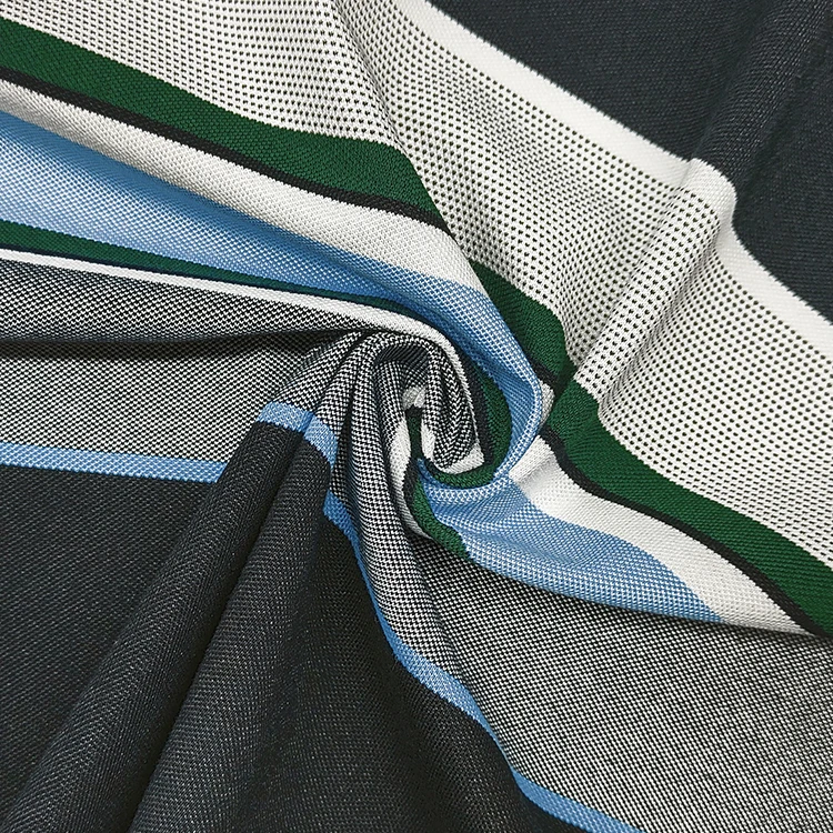 Mercerized Pique Polo Fabric Cotton Material, Breathable Polyester Spandex Pique Fabric for Sale/ manufacture