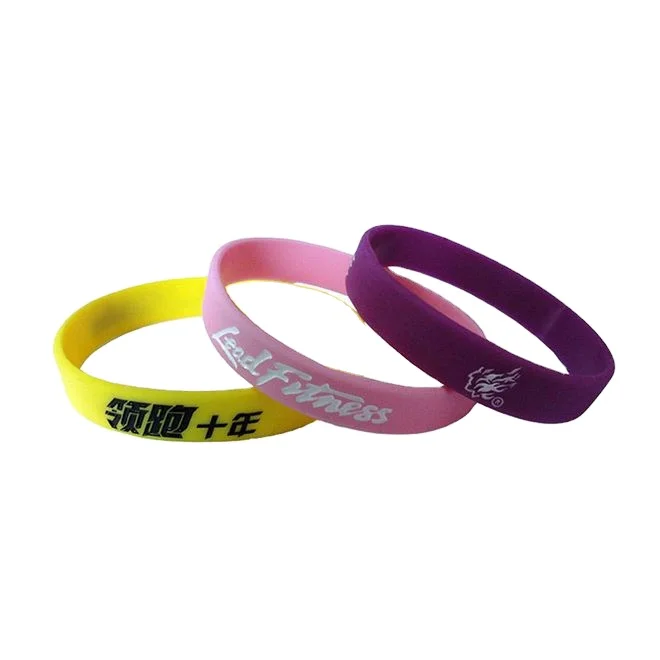 Adjustable Soft Stretch Silicone Rubber Power Basketball Baller Band  Silicone Wristband Custom logo