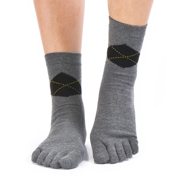 Fashion New Design Men Business Toe Socks Combed Cotton Socks