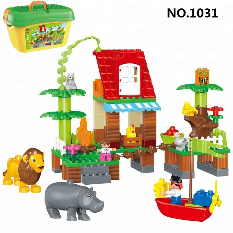 GOROCK 3 Style Animals Paradise Zoo Designer Building Blocks Sets Toys for Children Birthday Gifts