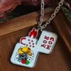 Silver Red chain lighter
