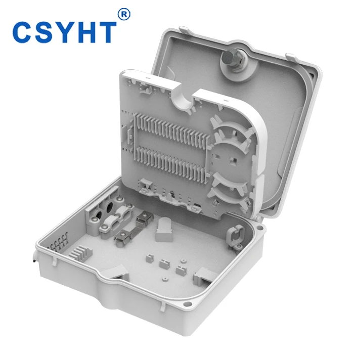 Outdoor 12pcs FTTH Drop Cable Port 1*8 PLC Splitter Telecommunication Box Closure 12 port FTTH Box