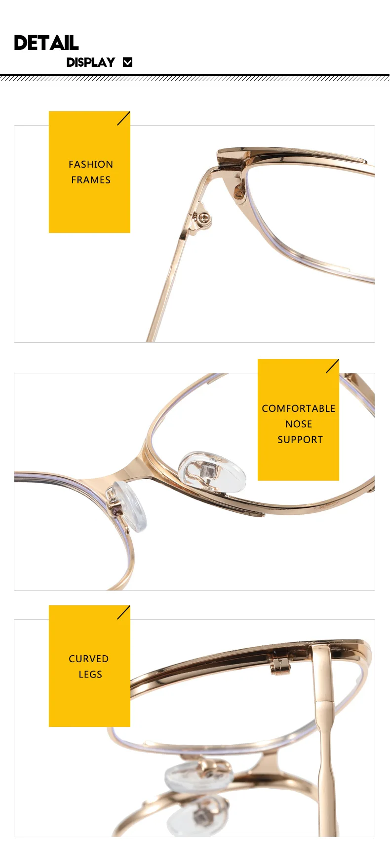 0177 2024 New Trendy Cat Eye Women Eyeglasses Frame Custom Optical