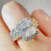 10kwhite gold with 2ct radiant ring