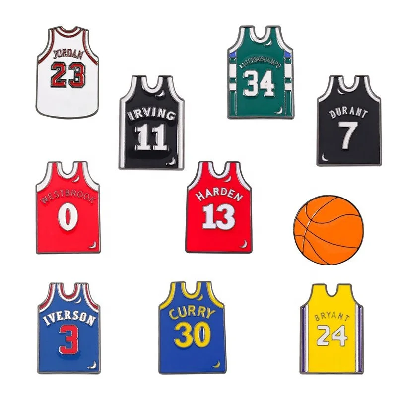 Wholesale Wholesale NBA basketball jersey lapel pin star player