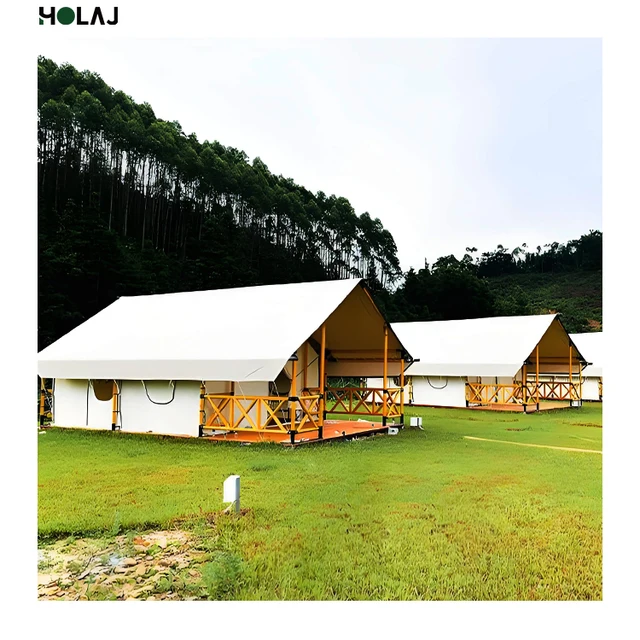 Safari Glass Glamping Resort Tent PVC Fabric Outdoor Event Tent Single Layer Four-Season UV Protection Customizable Size
