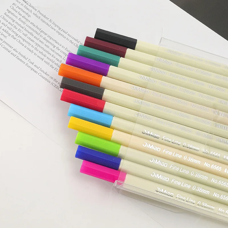 Fineliner Color Pen Set 0.38mm Colored Fine Liner Sketch Drawing