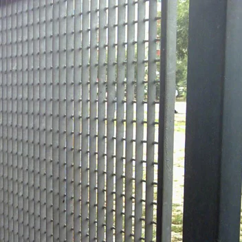 Cheap Flat Vertical Iron Bar Grating Security Fence