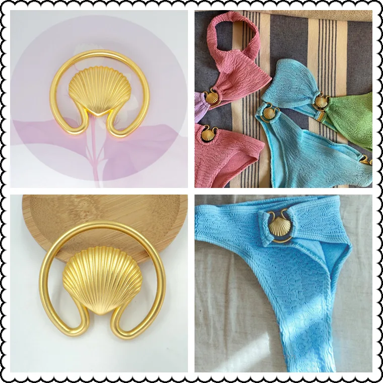 Luxury Gold Metal Bikini Beachwear Strap Connector Buckle Accessories