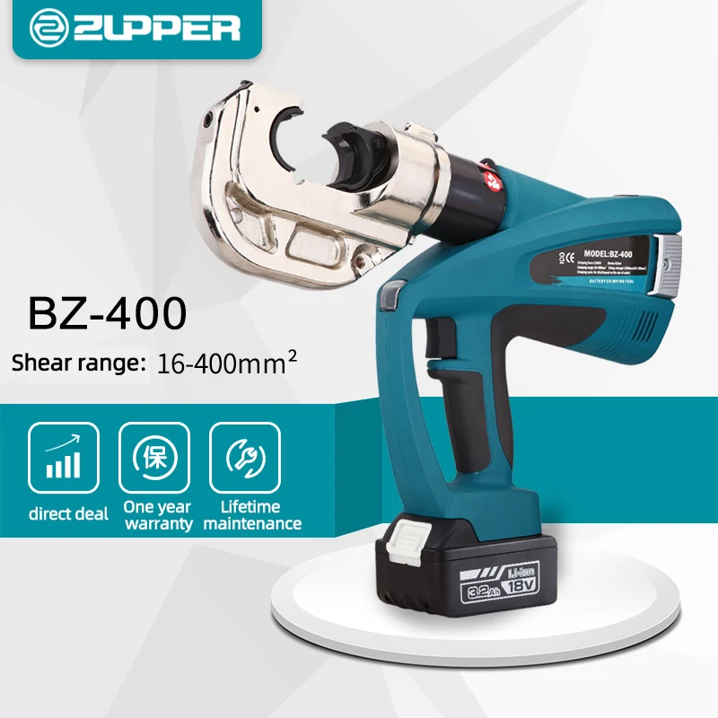 ZUPPER BZ-400 Battery Crimping Tool for Cable Lugs 16-400mm²