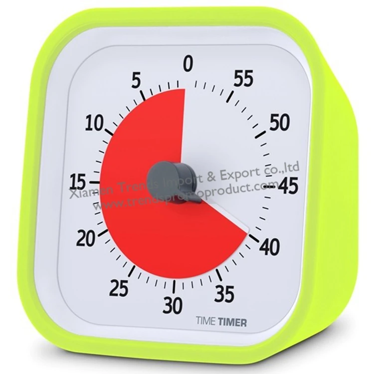Silent countdown classroom 60 minute time out student analog visual timer for kids children child study learning school analogue