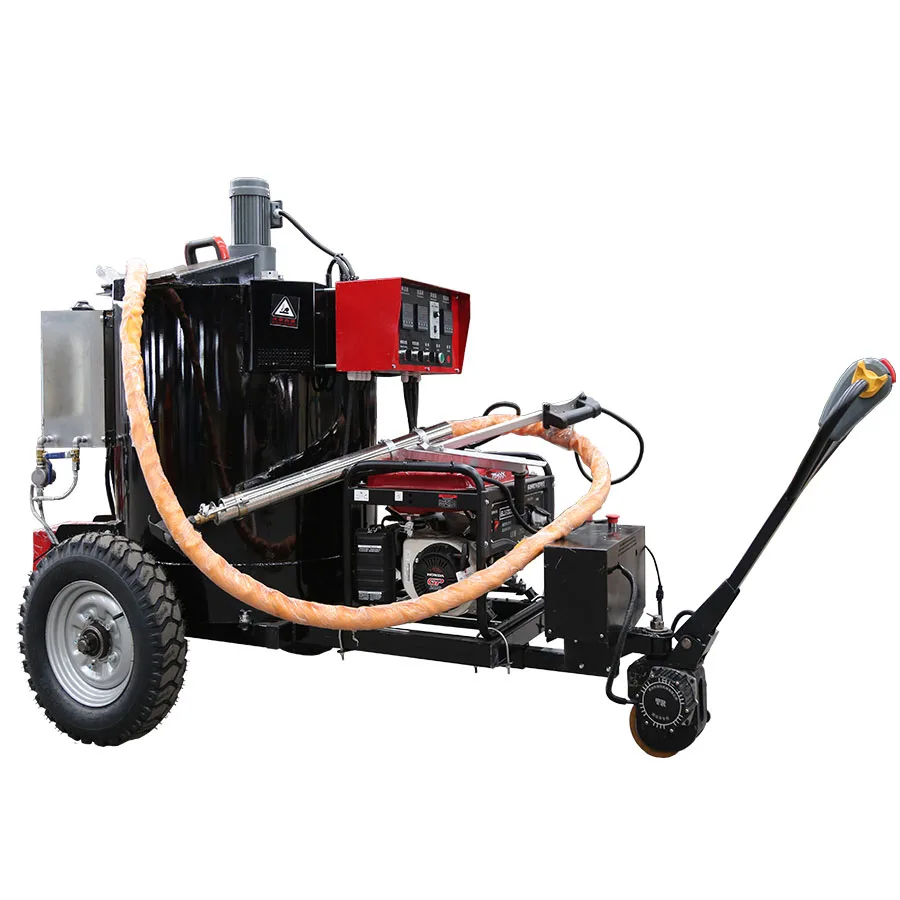 Hand push Asphalt crack Sealant heating cart for road pavement repair process