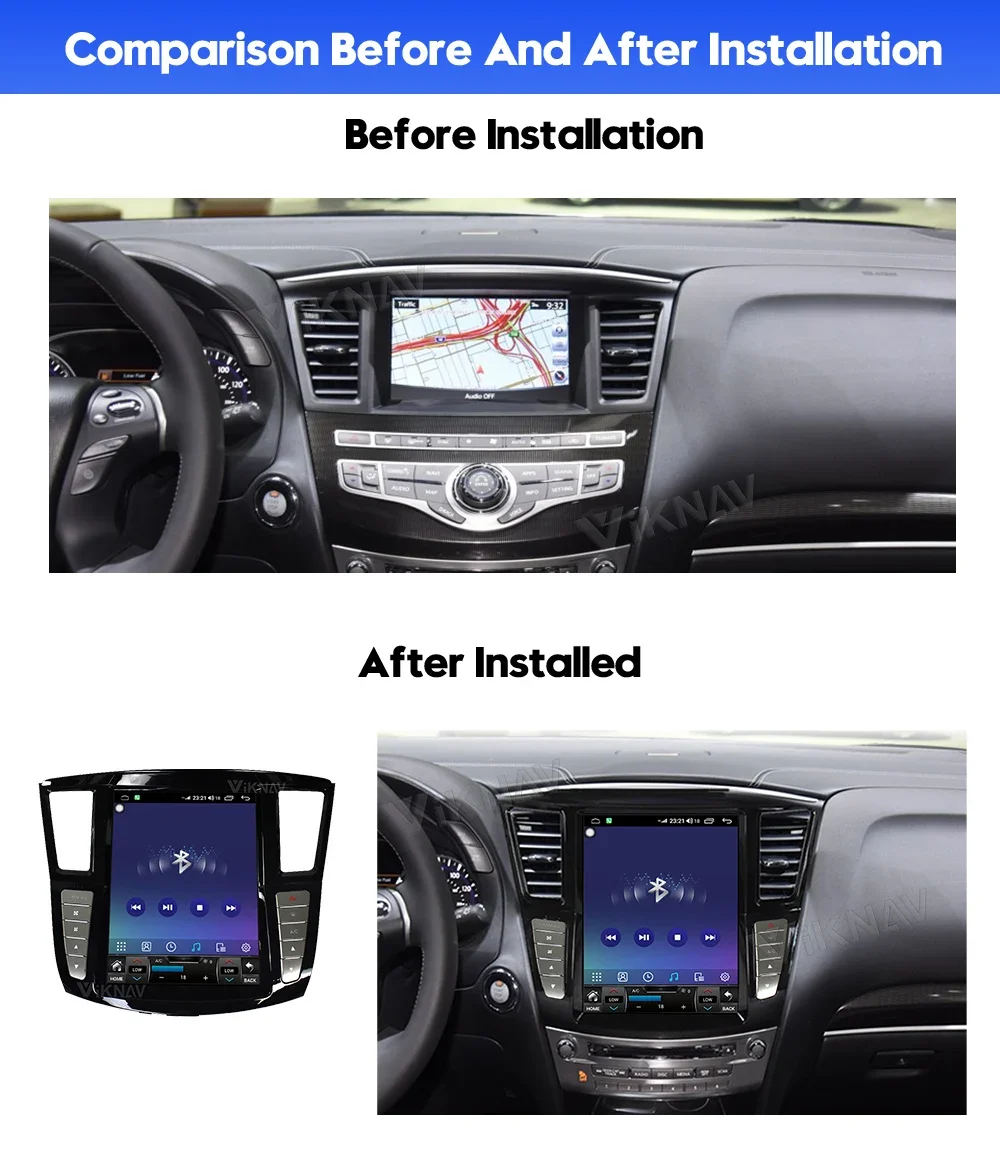 Vertical Screen Car Radio For Infiniti Qx60 20132020 Android Auto