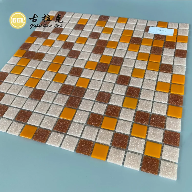Mixed Color Glass Mosaic Tiles 300*300 mm for Swimming Pool
