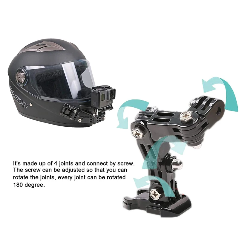 Acheter Support de menton pour casque de moto, pour Gopro Hero 10 9 8 7 6 5  4 3, support complet pour caméra de Sport, accessoire