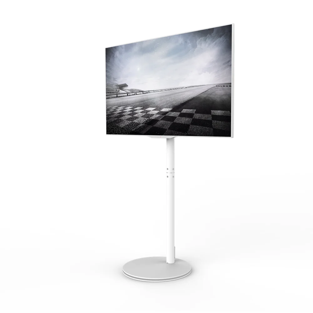 Modern LCD LED Tv Stand Studio Tv Floor Stand With Lamp on Base for LG