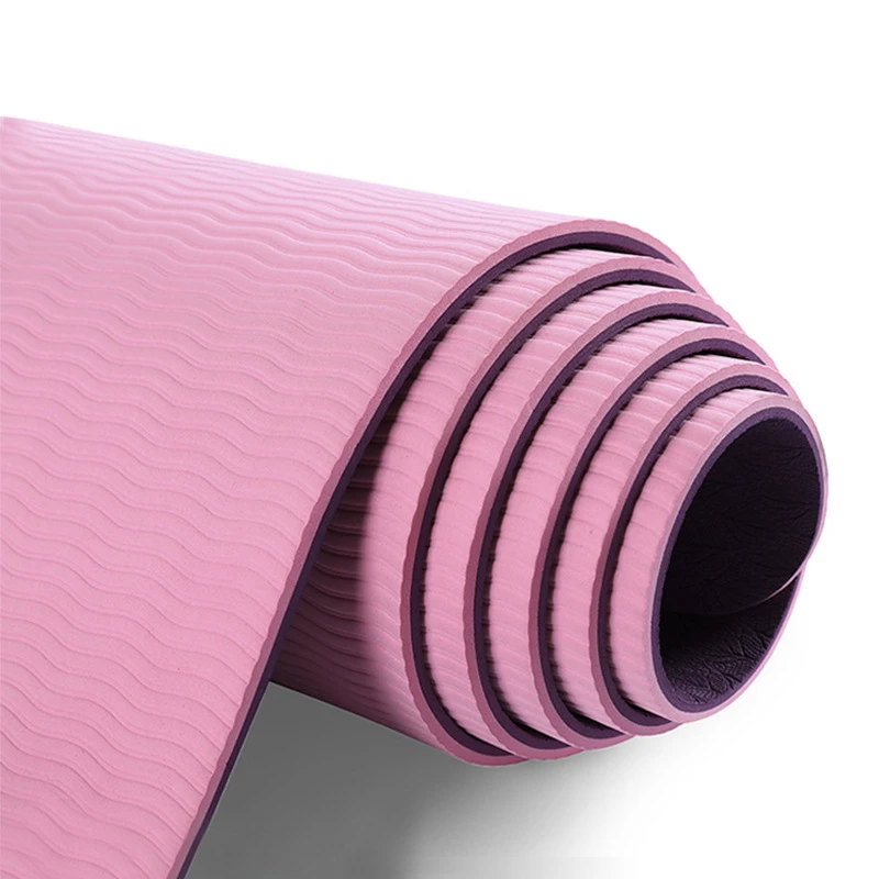 Оптовая продажа дешевый экологически чистый коврик для йоги с ремешком и логотипом на заказ набор чистых Ковриков Для Йоги из ТПЭ