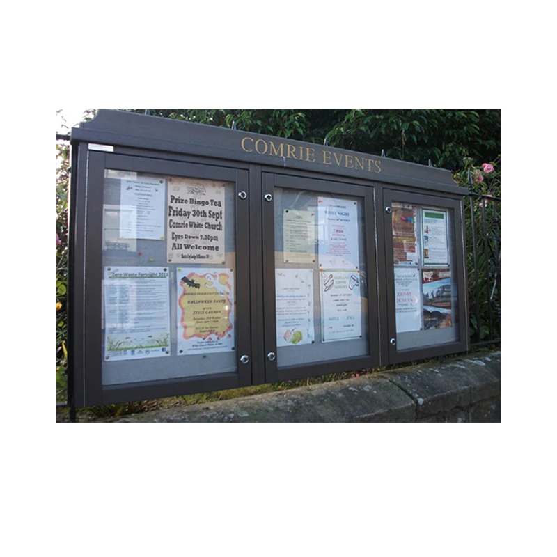 Custom Aluminum Digital Notice Board Outdoor Advertising Display Bulletin Board