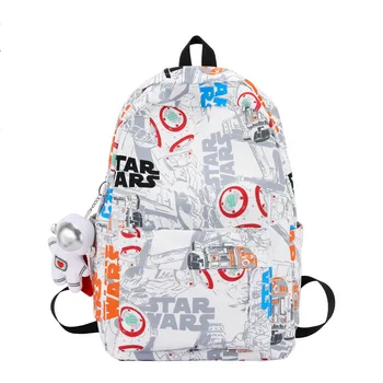High school college-style backpack, boys' and girls' casual bag, personalized graffiti, nylon fabric multi-functional backpack