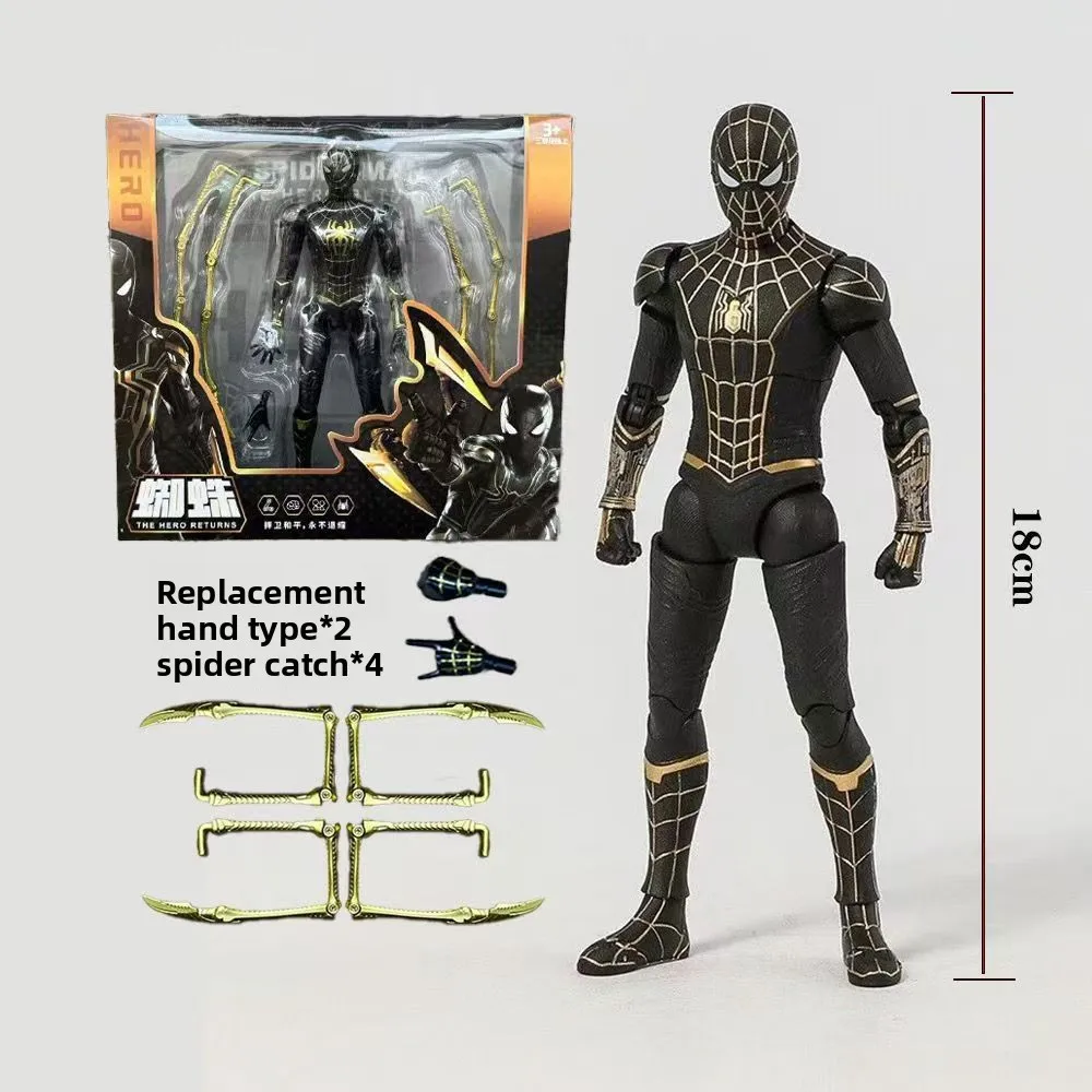 Spider-Man Black Gold Venom Action Figure for Toddlers