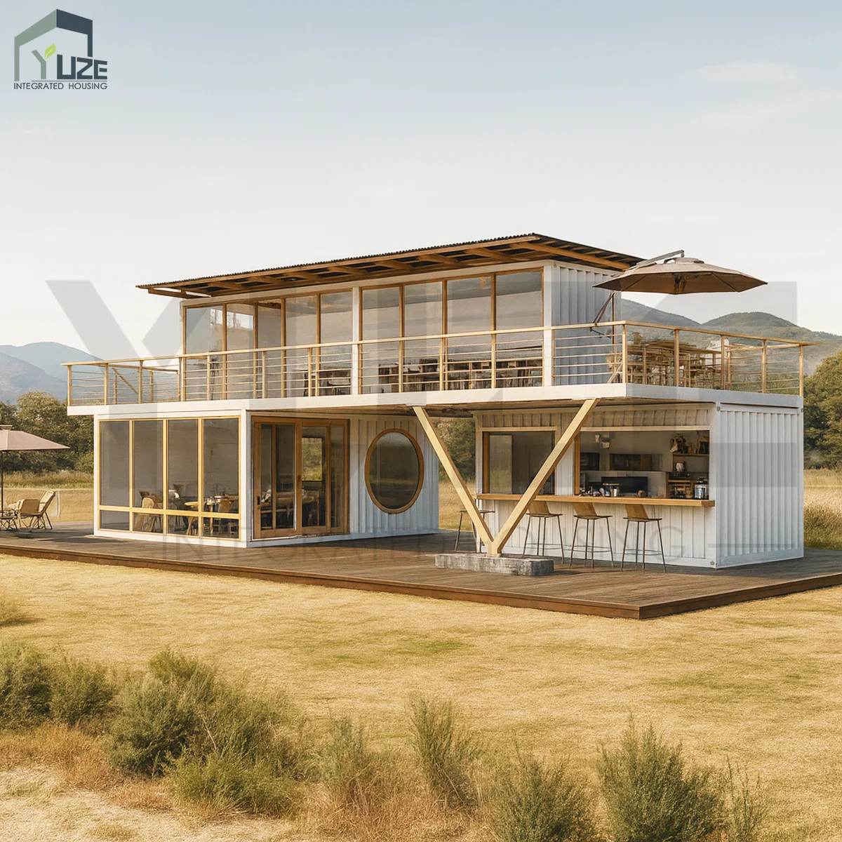 Luxury Modern 20FT 40FT Durable Steel Structure Multi Story Custom Prefab Restaurant Container House