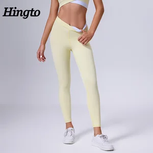 High Waist Biodegradable Recycled Gym Tights Women's Athletic Yoga Sports Pants Push Leggings From Trusted Wholesalers