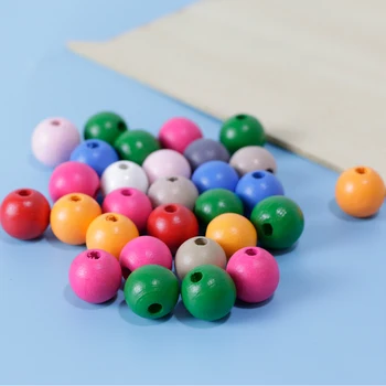 Wholesale Large Round Wooden Decorative DIY Beads 12mm Round Beads