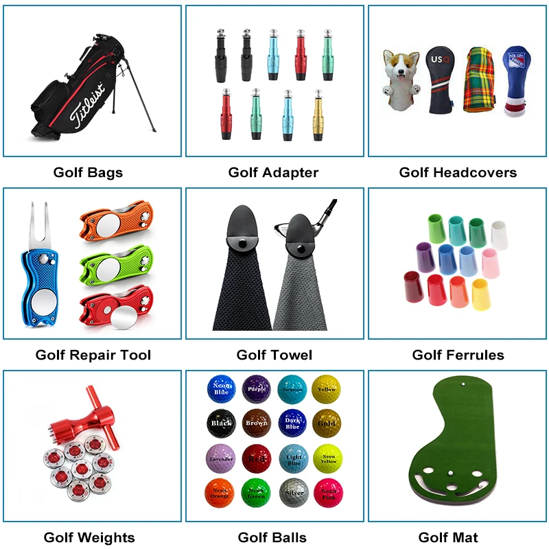 High Quality Small Bag Packed Logo Printed Plastic Golf Tees Various