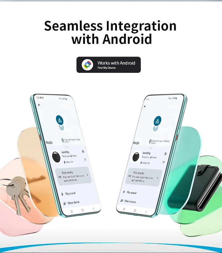 RSH Google Find My Tag Custom Your Logo Smart GPS Tracker Locator Air Tag for Android Key Finder Lugggae Pet Dog details