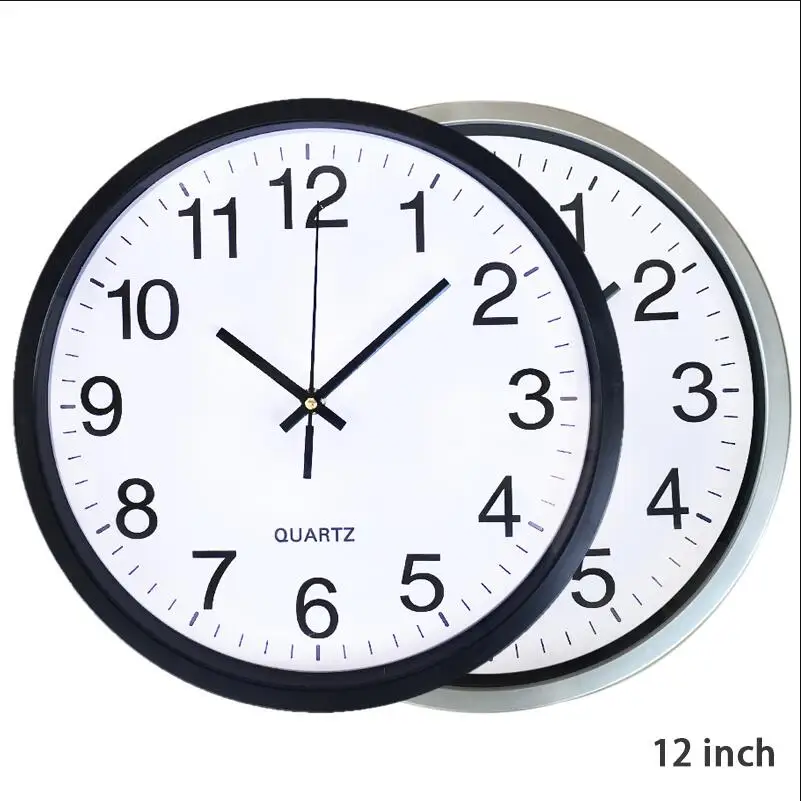 Оптовая продажа с фабрики рекламных подарков 12 дюймов круглые пластиковые кварцевые настенные часы вы легко сможете повесить в любом