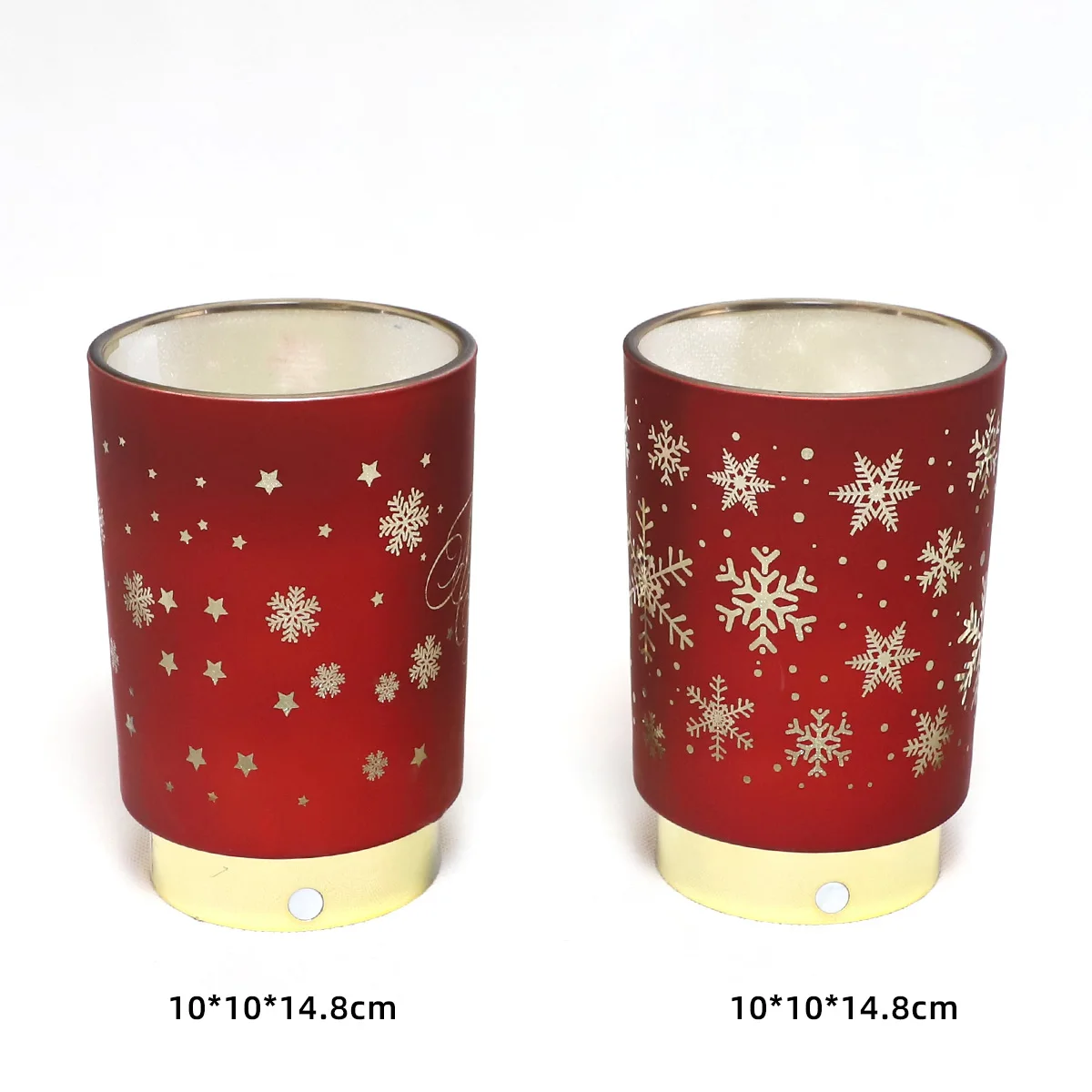 Modern luxury colorful glass candle tube cylinder Christmas table decoration with fancy led string lights manufacture