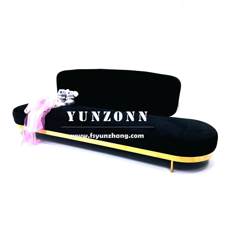 Modern Stylish Black Velvet Luxury Royal Modular Leisure Sofa for Living Room and Hotel