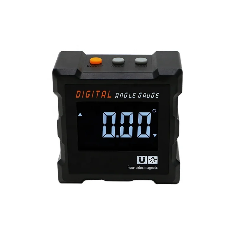 SHAHE New Mini Digital Protractor with Four Sides Magnetic Digital Angle Level  Mini Electronic Level Box Digital Inclinometer