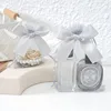 Grey-17x23cm-bowknot organza bag