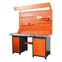 ZQYM stainless steel mechanical workshop work table Toolbox work bench workbench with drawers for injector pump repairing