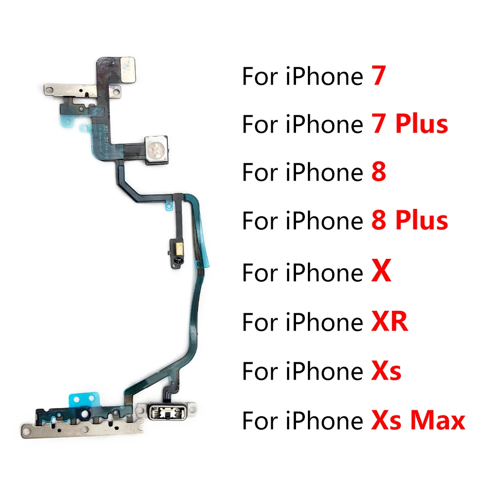 Wholesale Original Power Volume Flex for iPhone Plus X XR XS Max Volume  Button Switch Replacement Part Flex De Power
