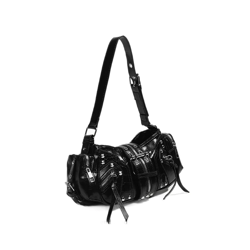 ALL0304 025 Retro Y2K Moto Bag - Women's Niche Design Shoulder