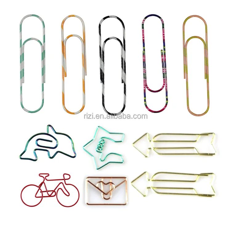 Оптовая продажа, цветные индивидуальные милые бумажные зажимы различных форм для детей