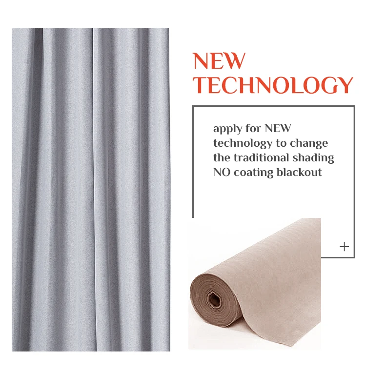 Dubai Double Side Linen Curtain Fabric Light Grey Drapery Pleated Curtain Living Room Sheer Curtain Blackout Fabric