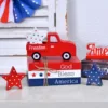 Customized wooden ornaments for Independence Day (8 pieces)