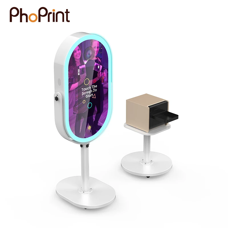 Portable Selfie Fotomation Station Touch Screen Magic Mirror Photo Booth Compatible with Camera for Sale