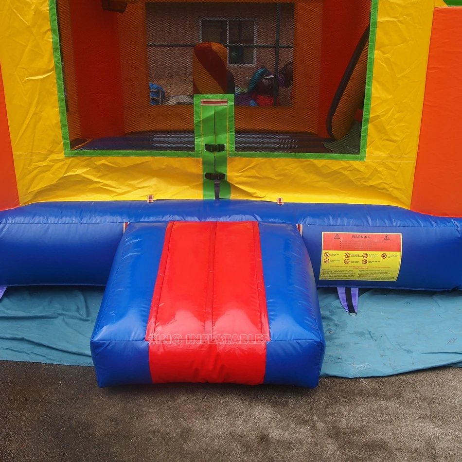 5in1 Commercial Grade Kids rainbow Inflatable Bounce House With Slide From China Guangzhou Inflatable Factory