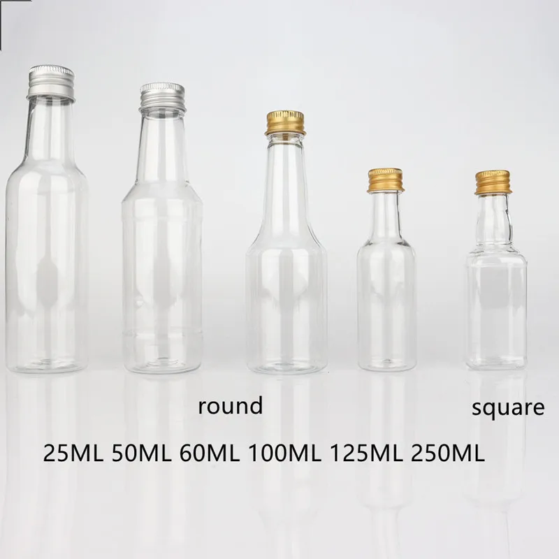 mini liqueur vide potable récipient 60 ml petites bouteilles en plastique 60  ml pet jus clair énergie santé shot bouteilles avec bouchons