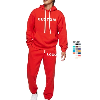 Custom 500gsm 100% Cotton Track Suit For Mens Oversize Fleece Sweatsuit ...