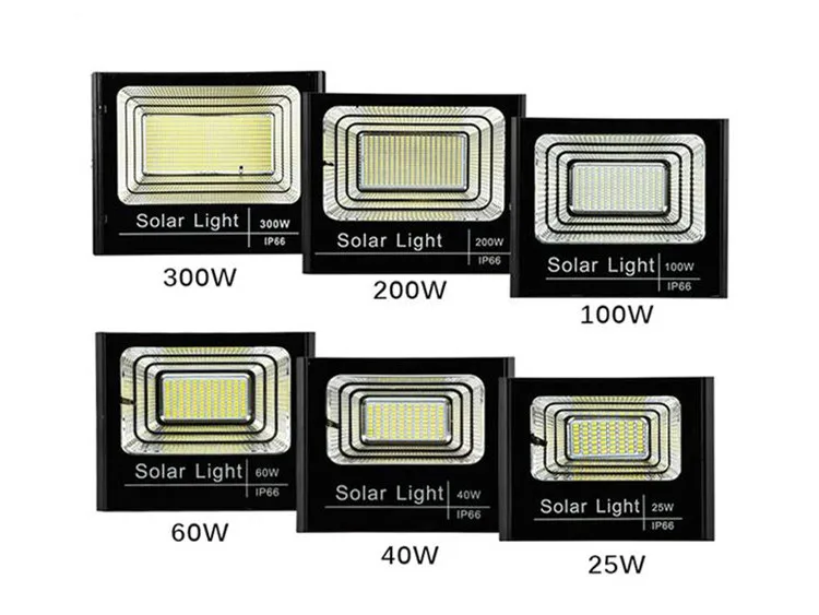 Outdoor IP66 Garden Security 25W 40W 60W 100W Solar Powered Led Flood Light