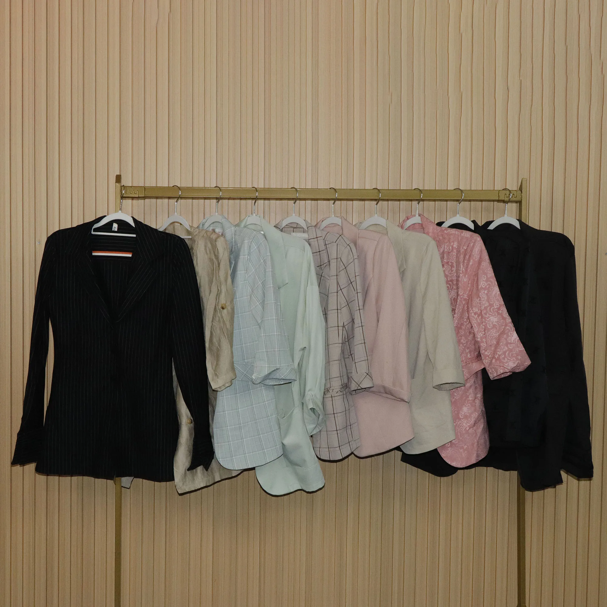 Vente en gros de vêtements de marque d'occasion brillants veste de