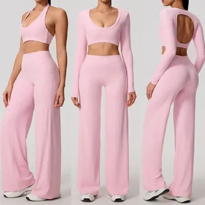 Fitness Clothing High Quality 2 Piece Sportswear Gym Leggings Activewear Women Workout Yoga Wear Set