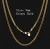 3MM Gold Cuban Chain