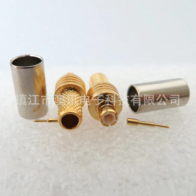 product mcx c j3 rf connector terminals electronic connector crimp rg58 cable male mcx connector-1